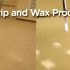 Before and after wood floor polishing